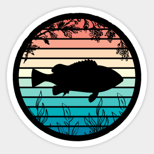 Vintage Time for fishing Sticker